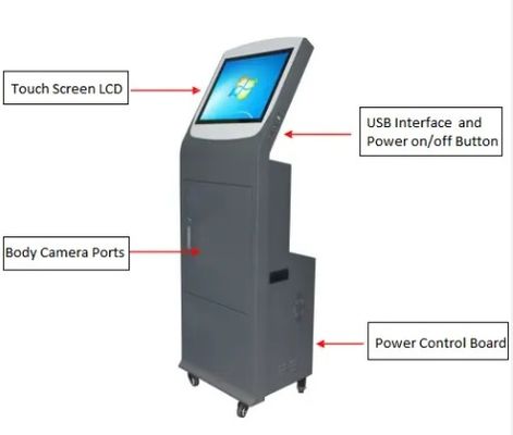 FW- D1 Ports Charger And Data Transport Management Software Docking Station 19 Inch Touch Screen